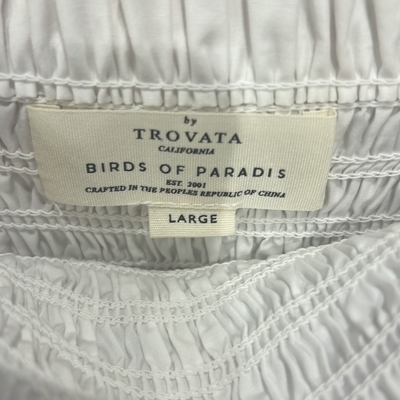NWT Trovata Birds of Paradis Dolores midi white dress large - Picture 8 of 14